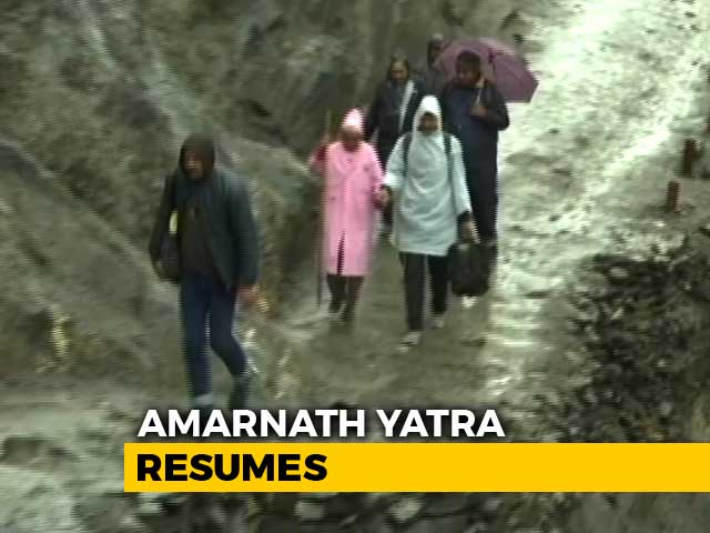 Amarnath Yatra Resumes After Weather Improves, Flood Alert Continues