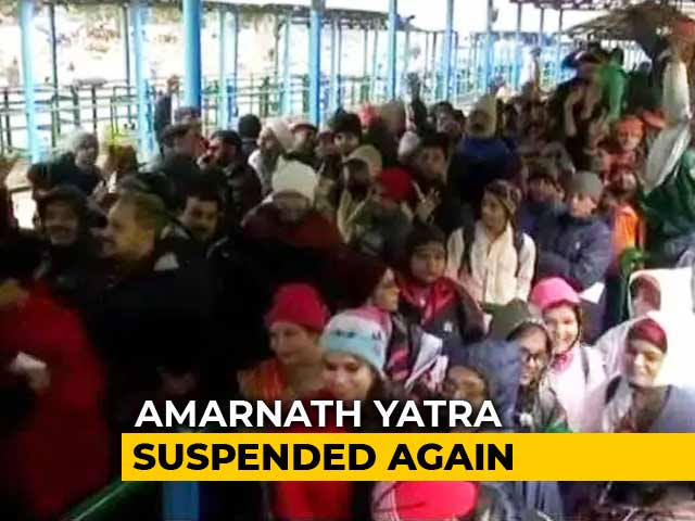 Pilgrims Asked To Return As Amarnath Yatra Suspended From Pahalgam Route