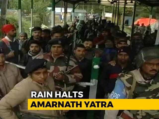 Amarnath Yatra Halted Due To Rain, Pilgrims Safe