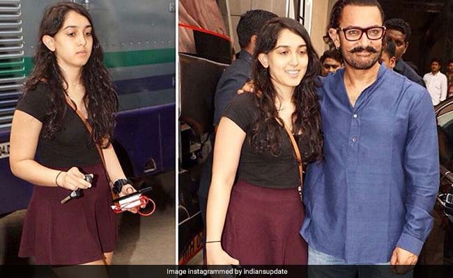 आमिर खान को फिल्म स्टूडियो में बेटी इरा ने यूं दिया सरप्राइज, वीडियो हुआ वायरल