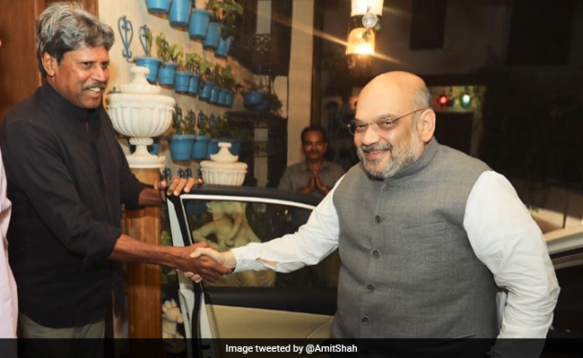 Amit Shah Meets Former Cricketer Kapil Dev, Part Of BJP's Outreach Exercise