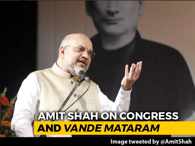 "Congress Censoring Vande Mataram Led To India's Partition": Amit Shah