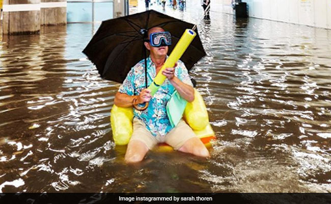 Flooded Train Station In Sweden Turned Into Swimming Pool. Pics Are Viral