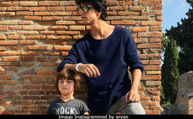In Rare Pic With AbRam, Aryan Khan Sums Up What Big Brothers Are For