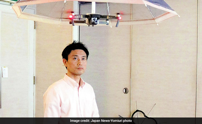 This 'Flying Umbrella', Made In Japan, Doesn't Require Using Hands