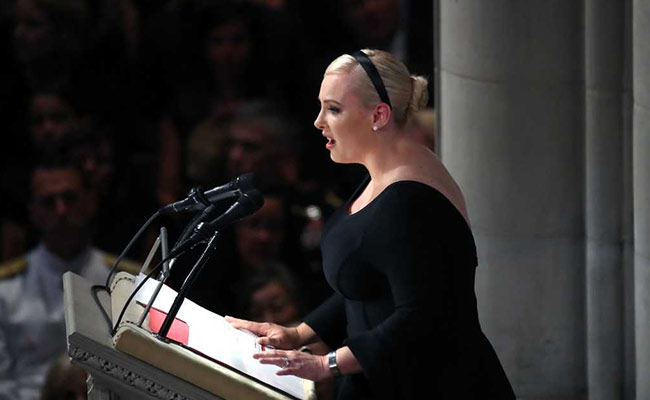 At John McCain Memorial Service, Daughter Slams Trump's "Cheap Rhetoric"
