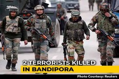 2 Terrorists Killed In Jammu And Kashmir's Bandipora 2 Terrorists Killed In Jammu And Kashmir's Bandipora