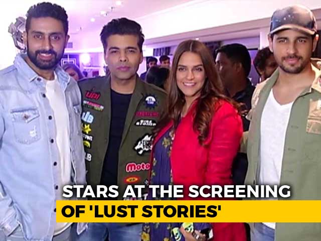Karan Johar, Abhishek Bachchan & Other Stars At The Screening Of <i>Lust Stories</i>