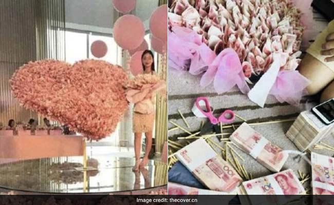 Man Gifts Girlfriend Bouquet Of Cash Worth Rs 35 Lakh