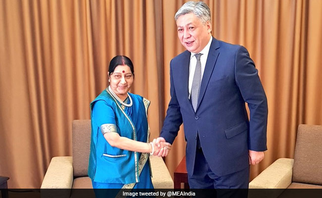 Sushma Swaraj Meets Kyrgyzstan Counterpart, Discusses Ways To Boost Ties