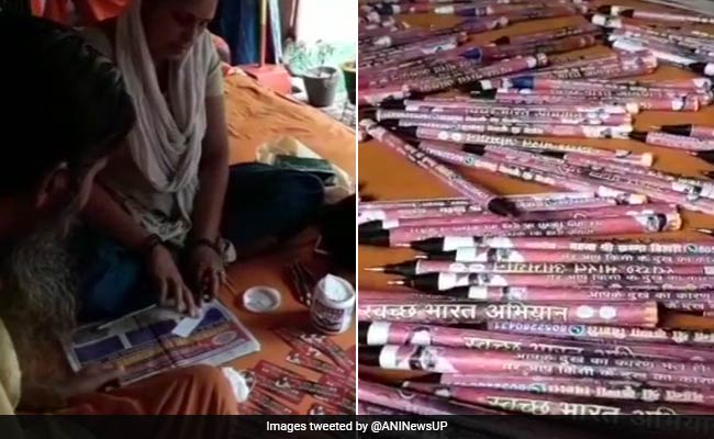 Man Vs Plastic: A Mahant From Uttar Pradesh Ashram Makes Pens From Paper