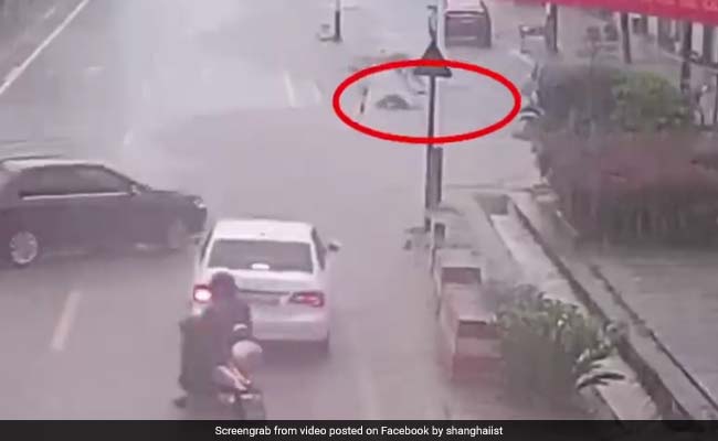 Watch: Passersby Save Boy From Being Swept Away In Fast-Flowing Drain