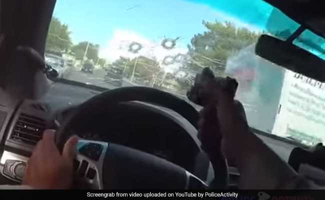 On Camera, Las Vegas Cop Fires Through Windshield In High-Speed Car Chase