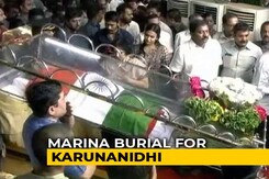 Karunanidhi Burial At Chennai's Marina Beach After Court Drama Karunanidhi Burial At Chennai's Marina Beach After Court Drama