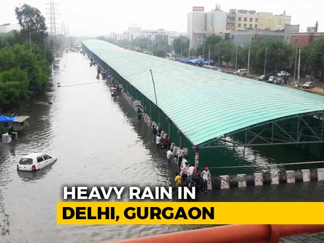 Jams In Gurgaon After Heavy Rain; Stranded For Hours, Many Turn Back