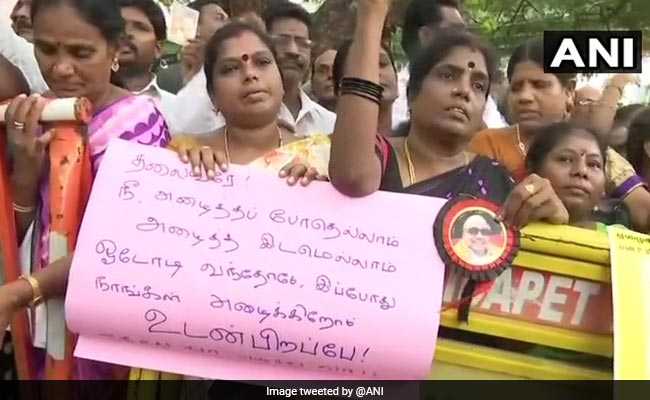 Tears, Prayers And Hope As Karunanidhi's Followers Wait Outside Hospital