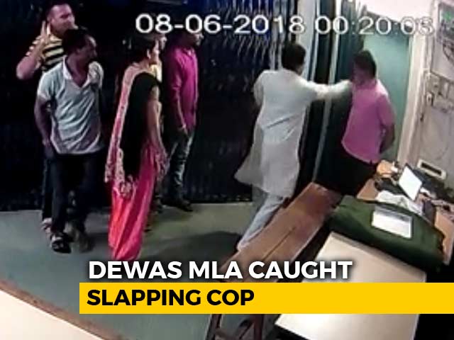 BJP Lawmaker Caught On CCTV Slapping Constable, Threatening To Kill Him