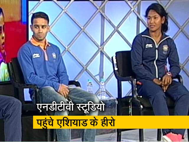 एनडीटीवी स्टूडियो पहुंचे एशियाड के हीरो, पदक जीतने पर जानिए क्या बोले
