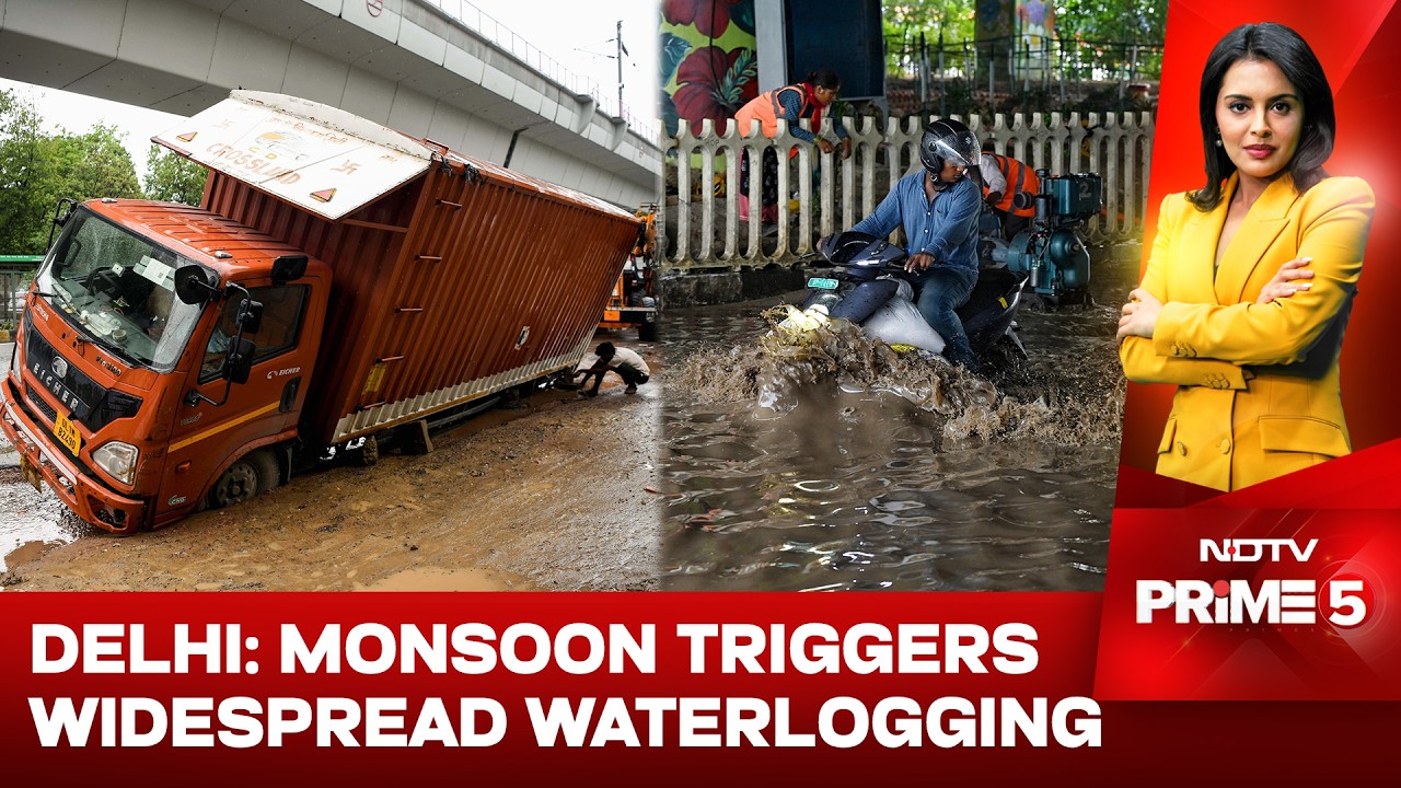 Delhi Rain | Red Alert In Delhi As Monsoon Triggers Widespread Waterlogging