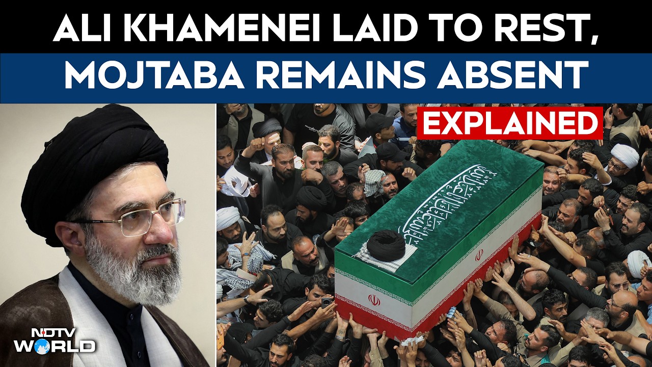 Iran's Late Supreme Leader Ayatollah Ali Khamenei Laid To Rest, Mojtaba Khamenei Remains Absent