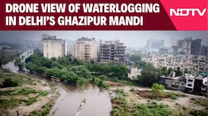 Drone Captures Massive Waterlogging At Ghazipur Mandi After Heavy Rain In Delhi