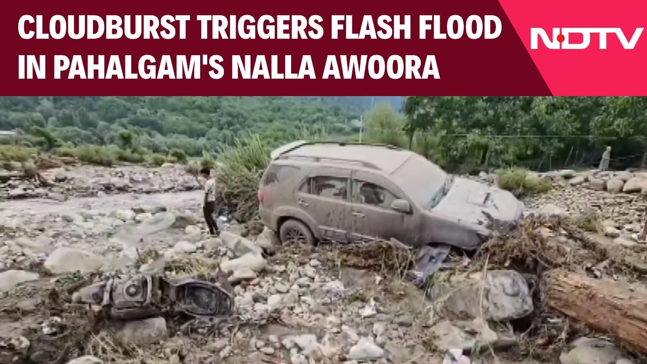 Cloudburst Triggers Flash Flood In Pahalgam, Leaves Trail Of Destruction