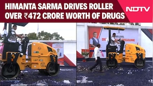 CM Himanta Biswa Sarma Drives Roller To Crush ₹472 Crore Worth Of Seized Drugs