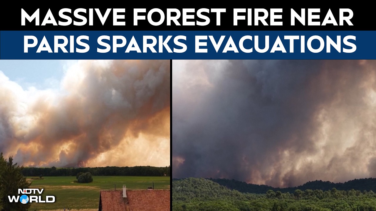 France Forest Fire | Thick Plumes Of Smoke Erupt As Massive Forest Fire Rages Near Paris