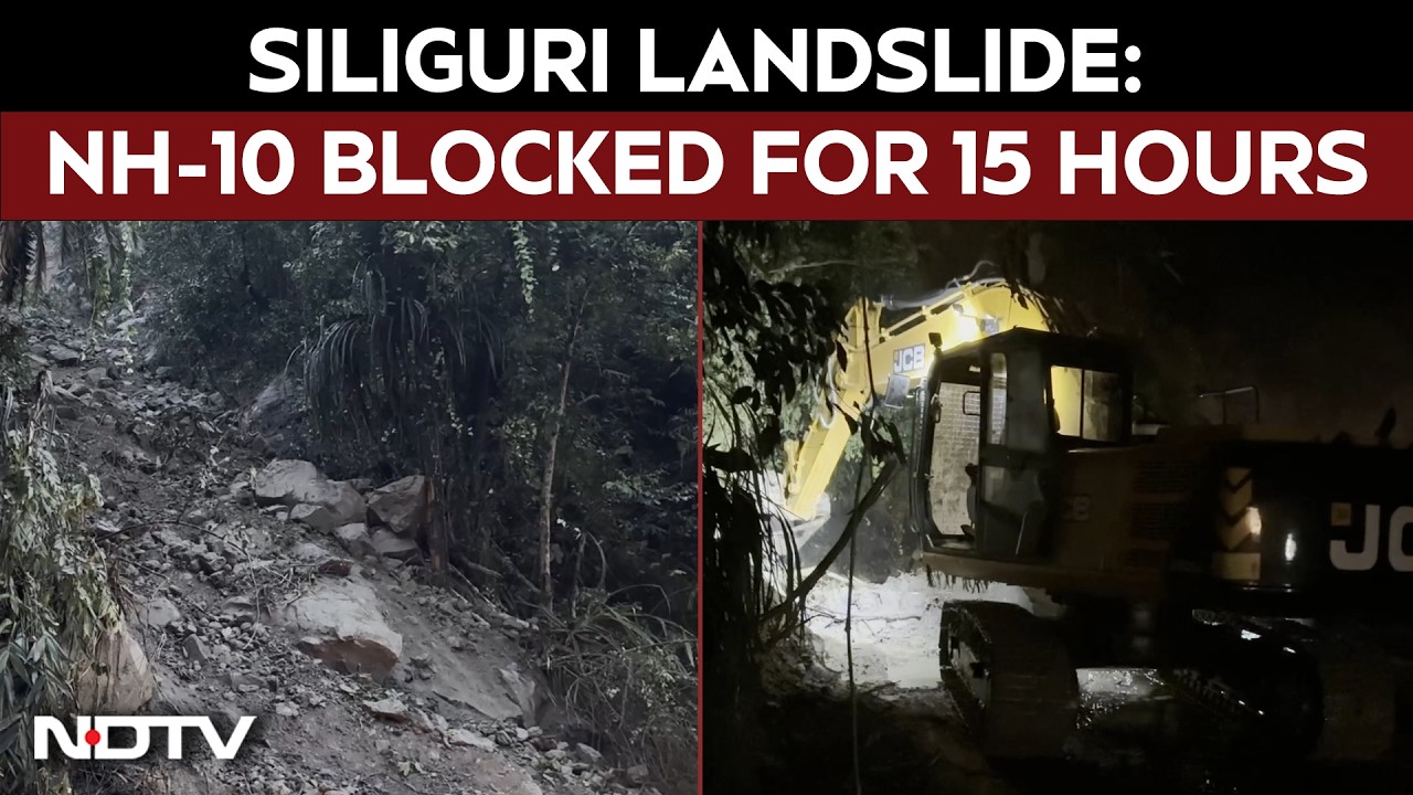 Siliguri Landslide Blocks NH-10, Several Vehicles Stranded