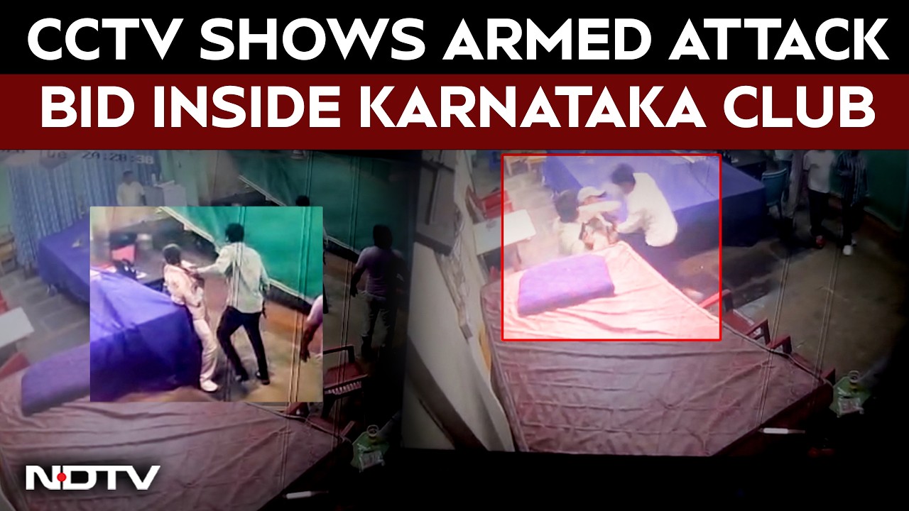 Gunmen Chase Man Inside Belagavi Gymkhana Club, CCTV Captures Attack
