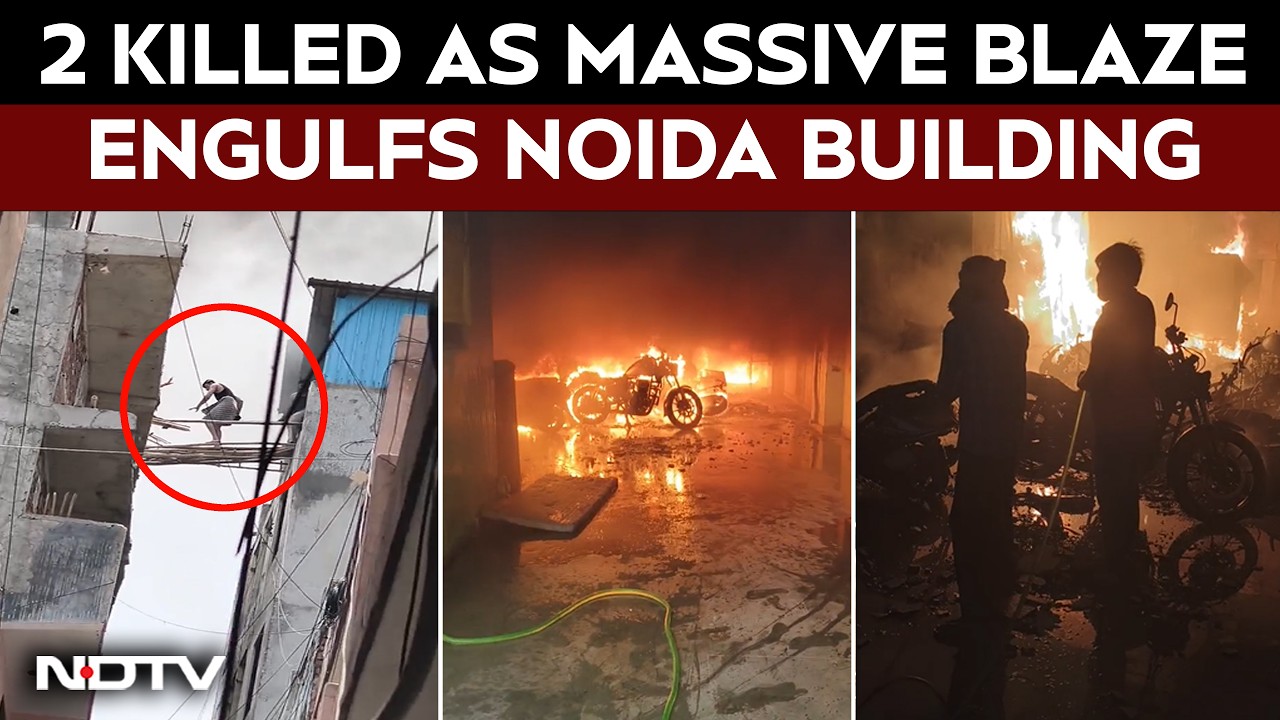 2 Dead In Fire At Noida Building, Cops Say Spark Started From Charging EV