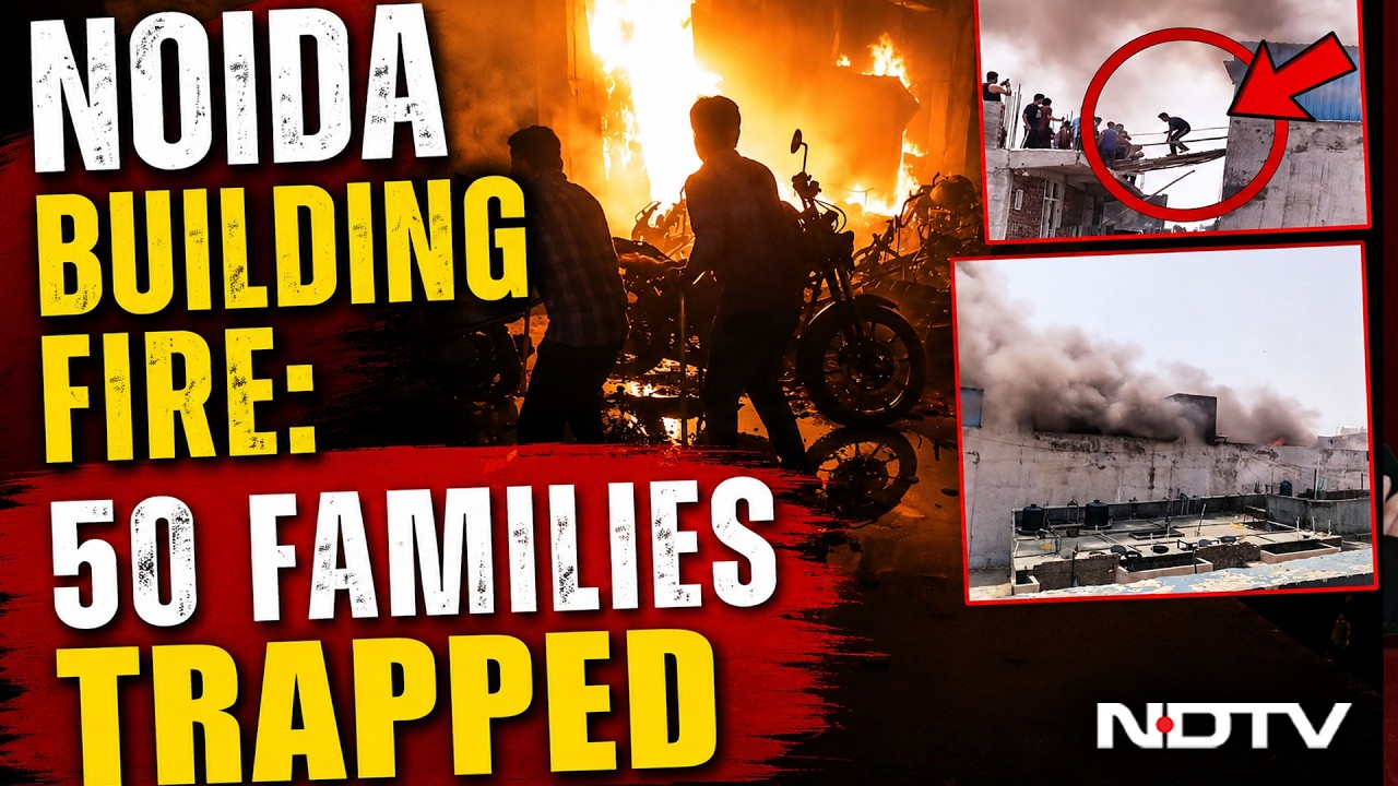 Noida Fire News | Massive Blaze In Noida Building Kills Two, 50 Families Evacuated