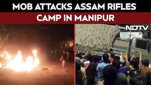 Mob Attacks Assam Rifles Camp In Manipur; Vehicles Torched, No Casualties