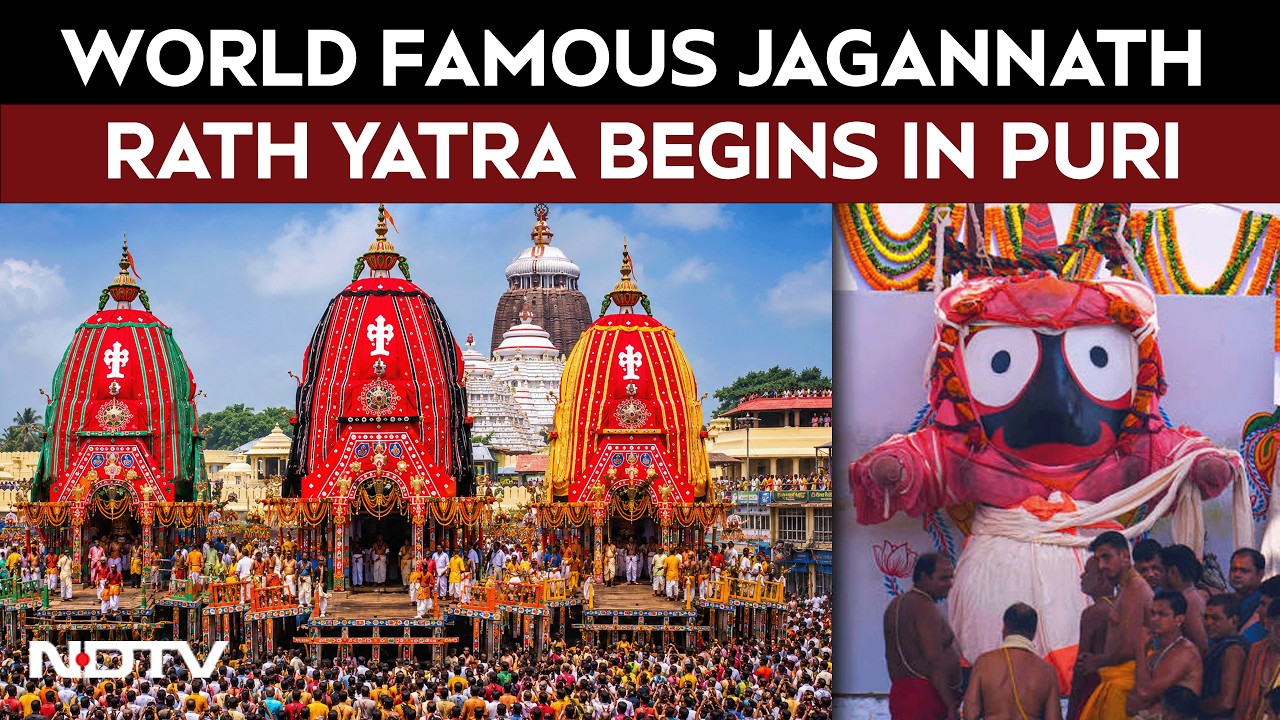 Puri Jagannath Yatra | Jagannath Rath Yatra Begins In Puri Amid Tight Security, Huge Crowds