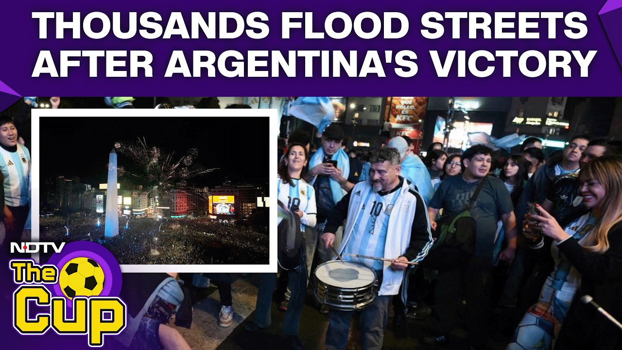 Argentina Victory Moment | Tens of Thousands of Argentine Fans Celebrate World Cup Semifinal Victory