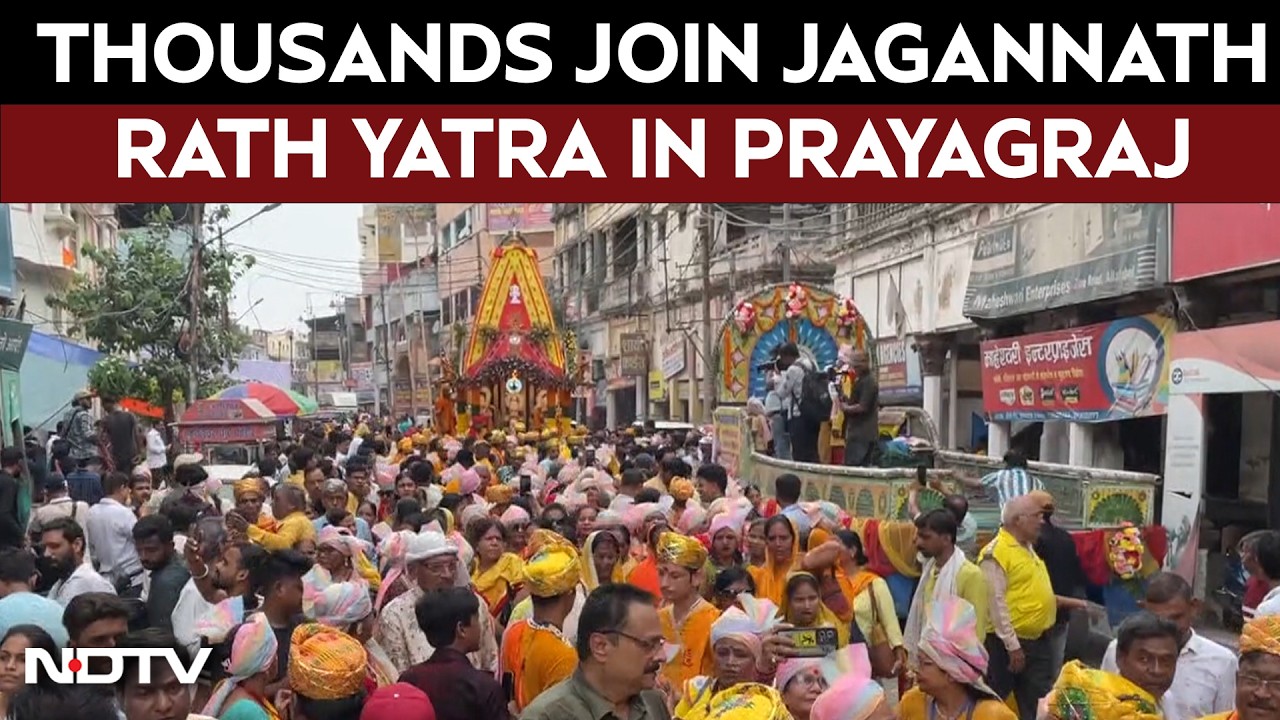 UP: Devotees Gather As Jagannath Rath Yatra Begins In Prayagraj