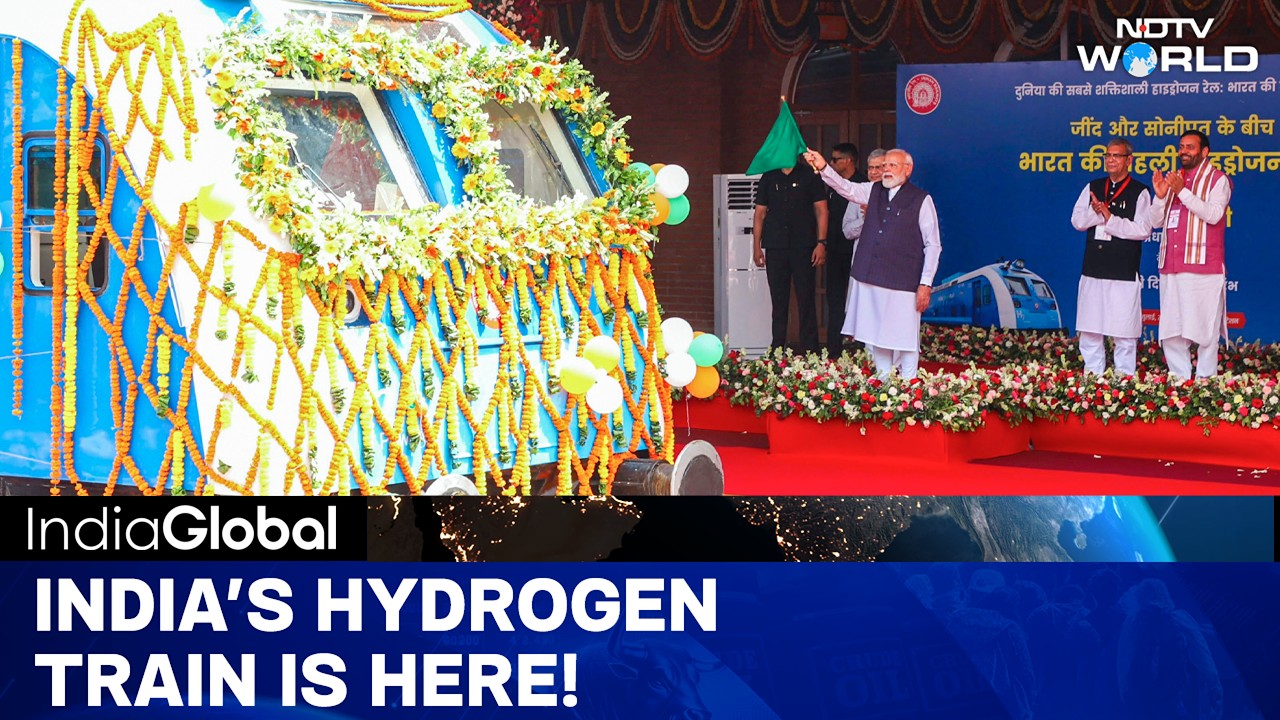 India Flags Off Its First Hydrogen Train | PM Modi's Green Rail Milestone
