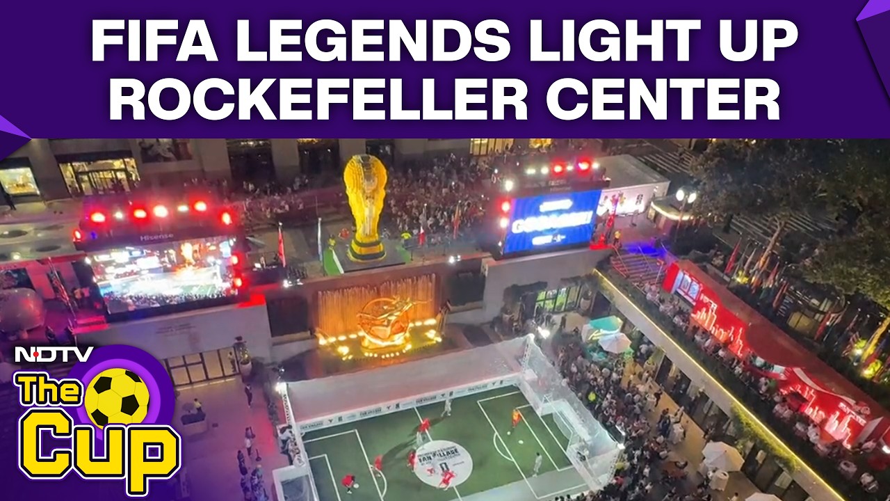 FIFA Legends Light Up Rockefeller Center Before World Cup final