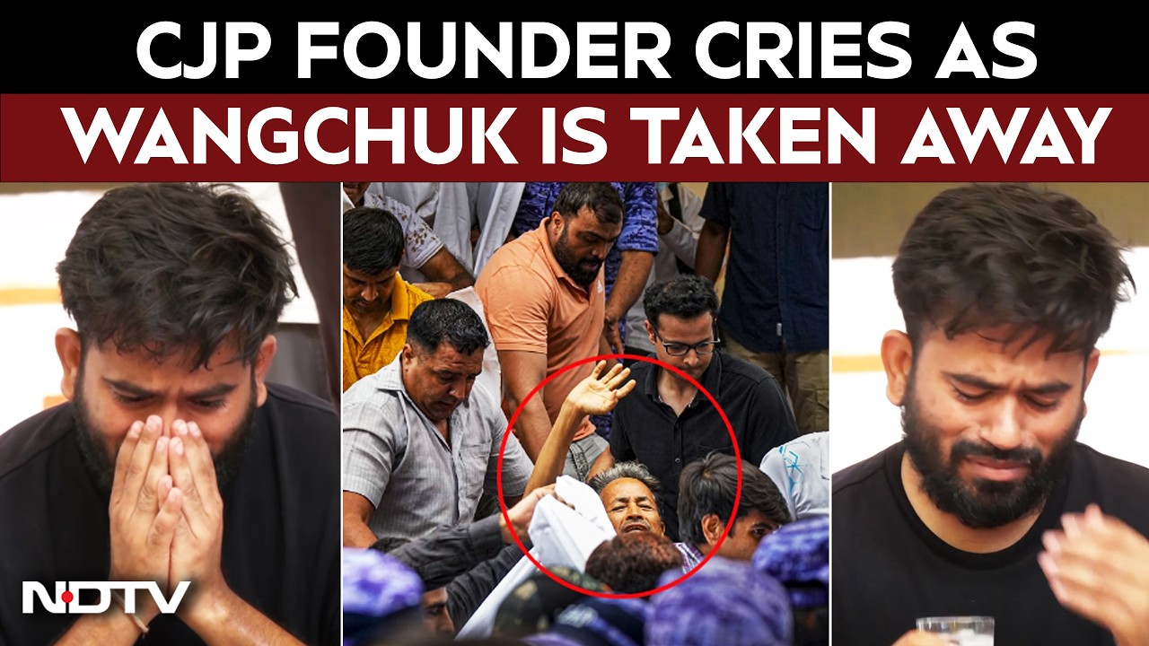 CJP Founder Abhijeet Dipke Breaks Down After Delhi Police Take Sonam Wangchuk Away