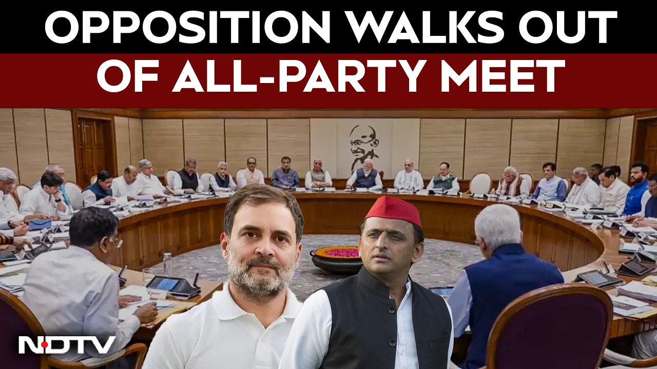 Parliament Monsoon Session | Opposition Walks Out Of All-Party Meet Ahead Of Monsoon Session