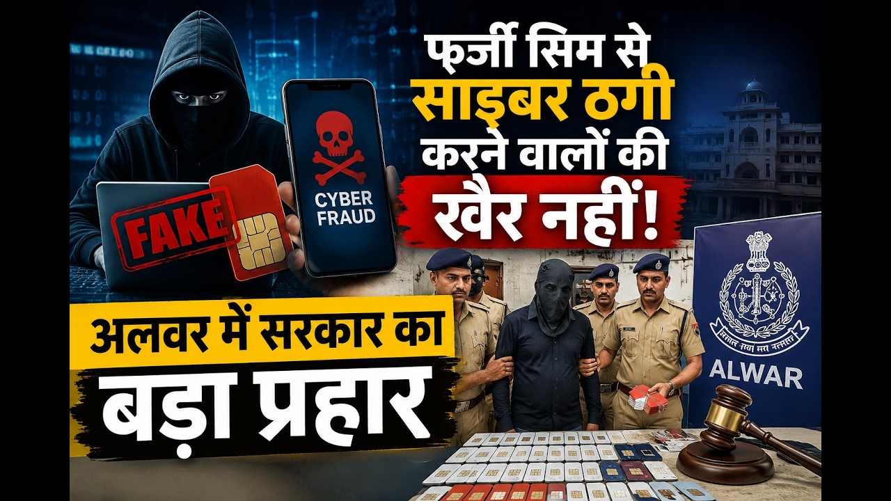 Alwar Cyber Crime News:फर्जी सिम से साइबर ठगी करने वालों की खैर नहीं, अलवर में सरकार का बड़ा प्रहार