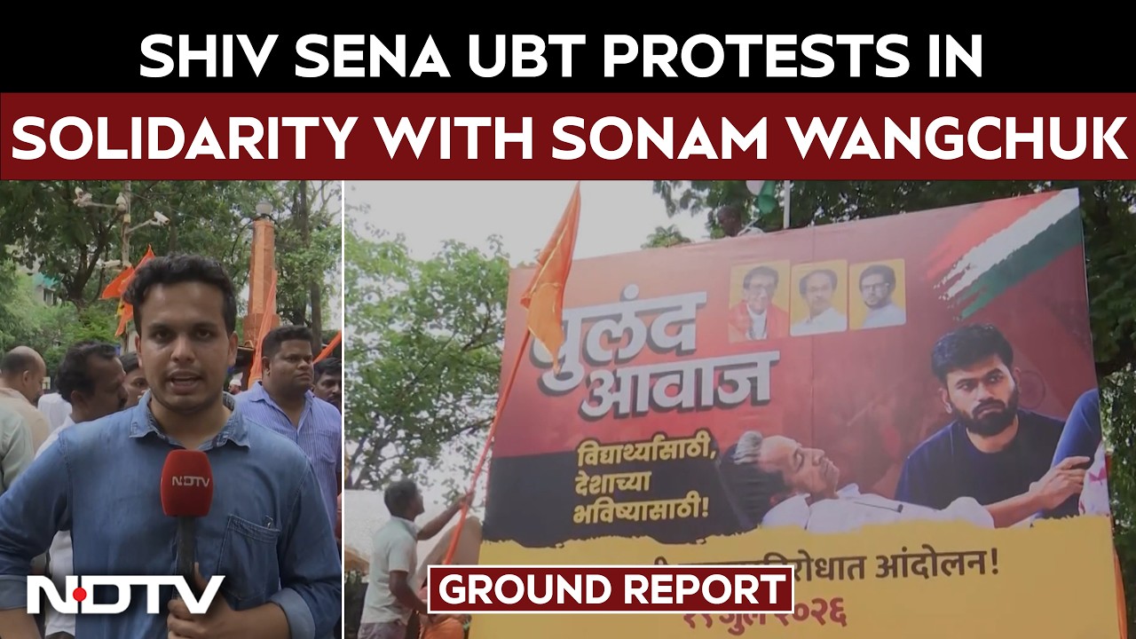 Uddhav Thackeray Backs Sonam Wangchuk, Demands PM Modi's Resignation At Shiv Sena UBT Protest
