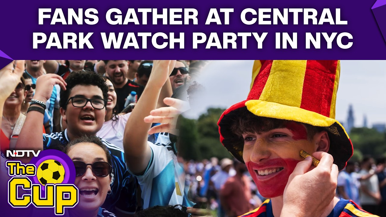 FIFA World Cup Final: Fans Gather At Central Park Watch Party In NYC