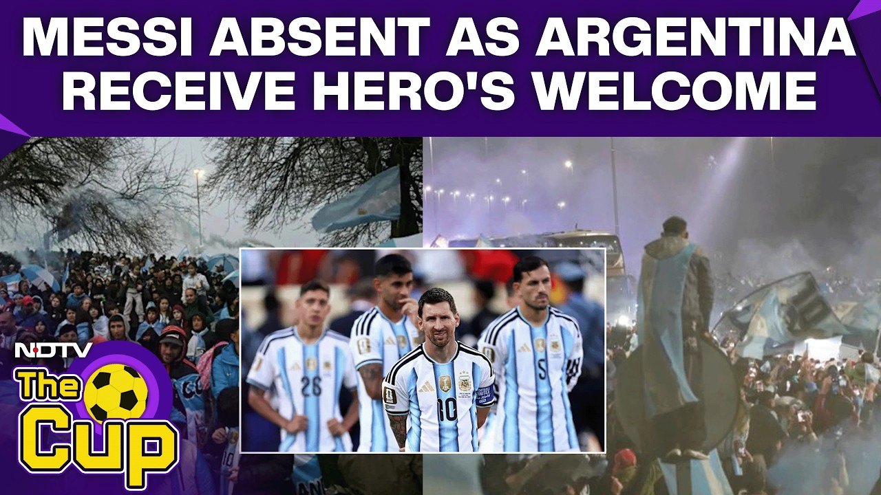 Argentina Returns Home | Thousands Brave Cold & Rain To Welcome Argentina Home Without Messi