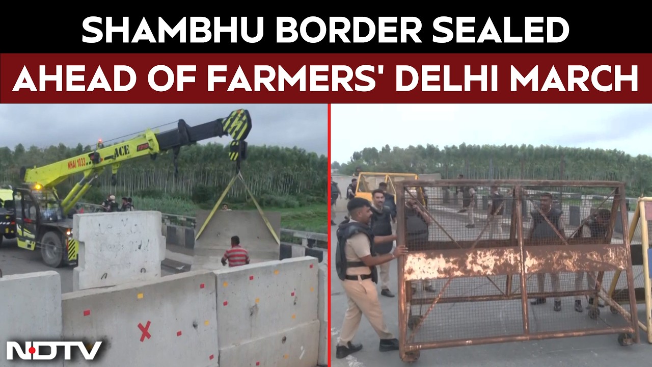 Police Tighten Security At Shambhu Border Amid Planned Farmers' March
