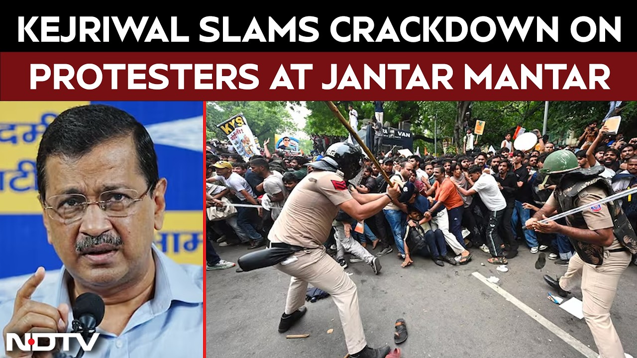 CJP Protests | Arvind Kejriwal Slams Union Govt Over Crackdown On Protesters At Jantar Mantar