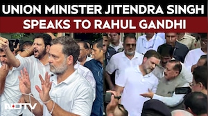 Delhi Protest | Union Minister Jitendra Singh Speaks To Rahul Gandhi Amid Congress Protest
