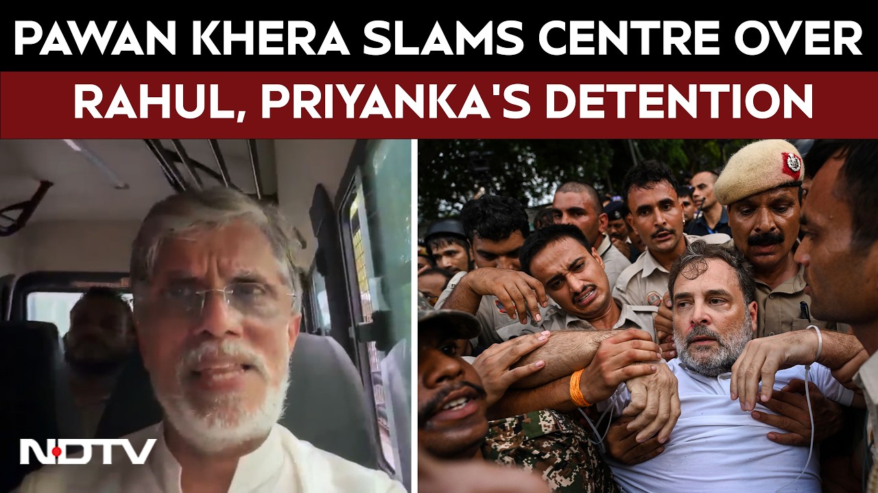 Delhi Protest Today | Pawan Khera Slams Centre Over Rahul, Priyanka Gandhi's Detention