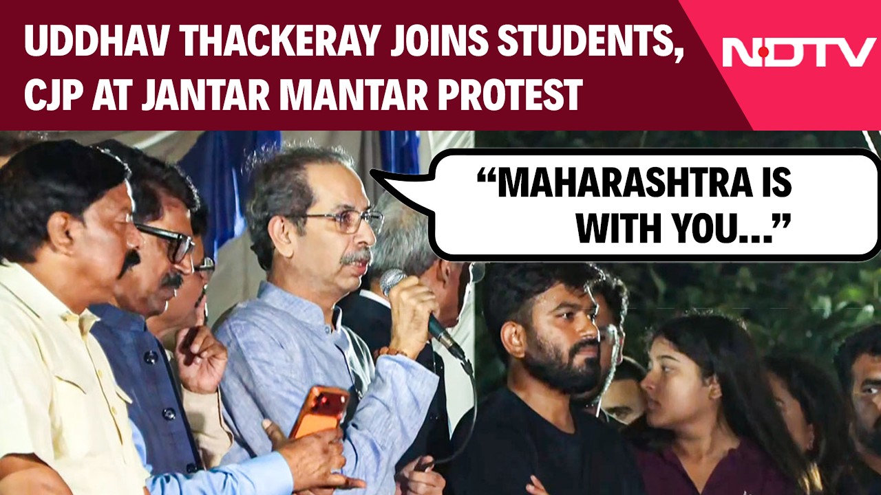 Uddhav Thackeray Joins Students, CJP At Jantar Mantar Protest: "Maharashtra Is With You"