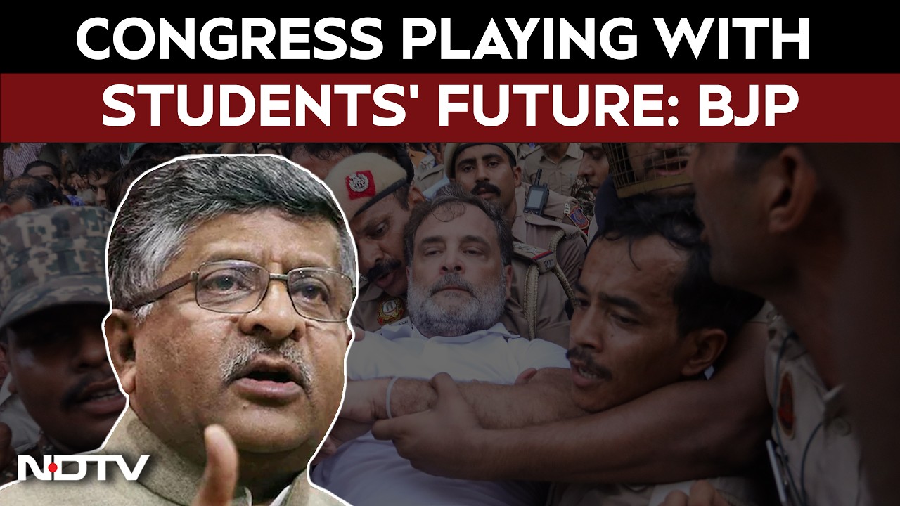 BJP Accuse Congress Of Using Students For Political Gains